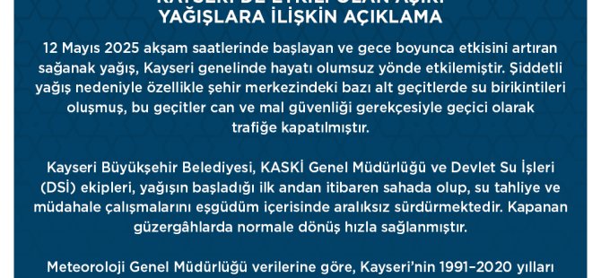 KAYSERİ GÜNLÜK JANDARMA OLAYLARI