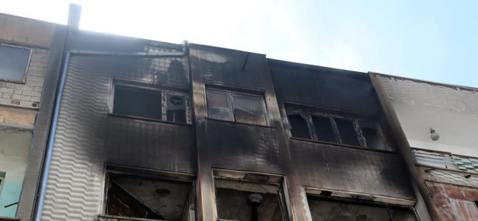 Kayseri'de depo olarak kullanılan binada yangın