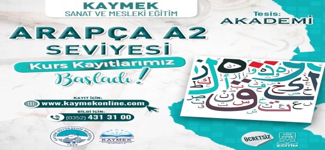 KAYMEK, İngilizce ve Arapça Kursu kayıtlarını başlattı