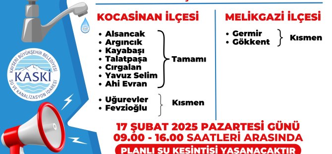 KASKİ'den 11 Mahalle İçin Su Kesintisi Uyarısı