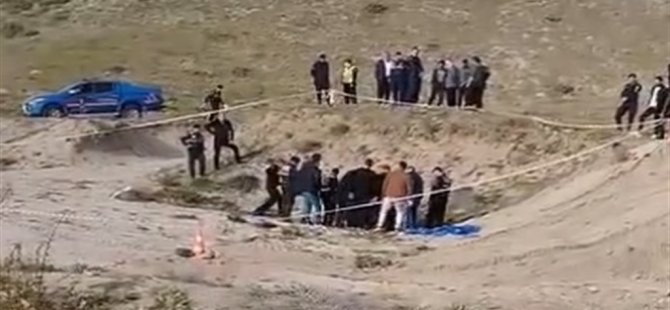 Battaniyeye sarılıp toprağa gömülmüş erkek cesedi bulundu