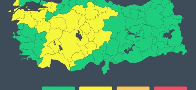 28 ilde sağanak ve fırtına nedeniyle 'sarı uyarı'