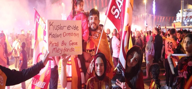 Kayseri’de Galatasaray’ın şampiyonluk kutlaması