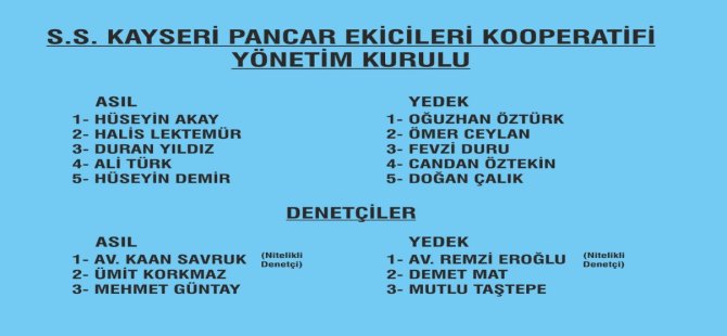 BAŞKAN AKAY: "GENEL KURUL İÇİN MAVİ LİSTEMİZ"