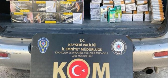 Pınarbaşı İlçesinde kaçak sigara operasyonu