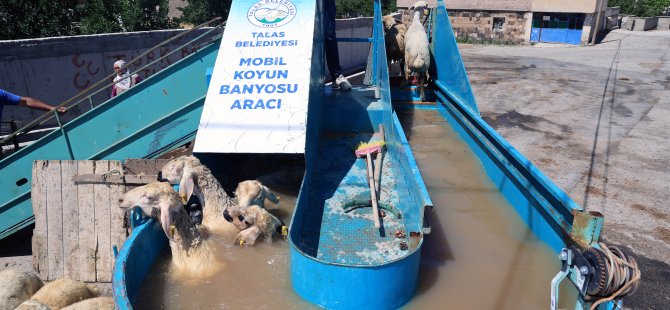 TALAS BELEDİYESİ’NDEN KENEYE KARŞI MOBİL BANYOLUK
