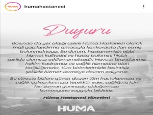 Hüma Hastanesi, konkordato ilan etti