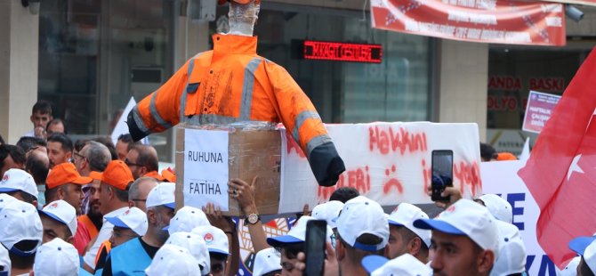 Kayseri’de kamu işçilerinden tabutlu eylem