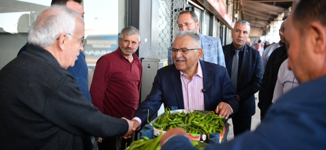 BÜYÜKKILIÇ,KAYSERİ HAL KOMPLEKSİ’Nİ ZİYARETİ ETTİ