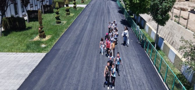 Hayvanat bahçesinin yürüyüş yolları yenilendi