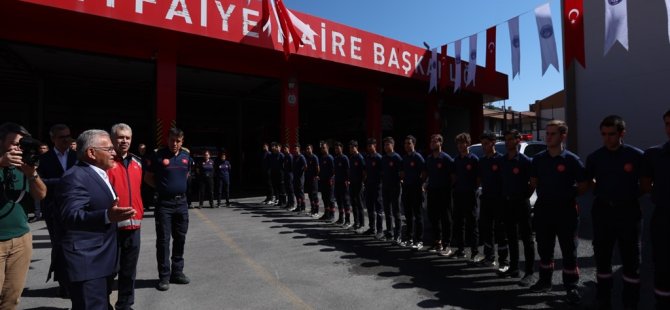 Başkan Büyükkılıç’tan geleceğin itfaiyecilerine nasihatler