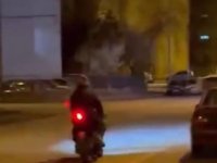 Plakasız motosiklet ile çevreyi rahatsız eden sürücüye 142 bin TL ceza