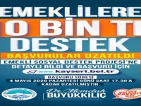 Büyükşehir'in Emeklilere 10 Bin TL Destek Başvuru Süresi Uzatıldı
