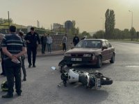 Otomobil ile motosiklet çarpıştı: 1 Yaralı