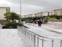 İncesu ilçesinde dolu etkili oldu