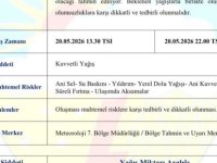 Kayseri’de kuvvetli yağış bekleniyor