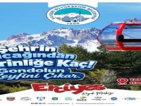 Erciyes'te gondol teleferikler yaz sezonunda da hizmette