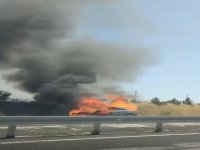 Kayseri’de otomobil yangını