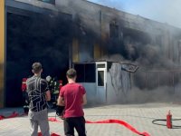Oymaağaç'ta sünger üretim atölyesinde yangın