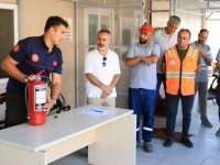 Talas Belediyesi personeline yangın eğitimi