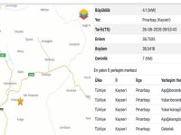 Pınarbaşı ilçesinde 4,1 büyüklüğünde deprem