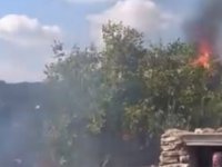 Bünyan’da saman balyaları alevlere teslim oldu