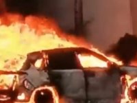 Köşk mahallesinde şarj istasyonunda elektrikli araç yangını