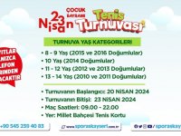 Büyükşehir’in Yeni Tenis Kortu’nda 23 Nisan’a özel turnuva