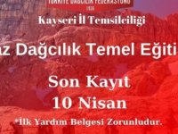 Kayseri’de Yaz Dağcılık Temel Kursu düzenlenecek