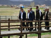 Vali Çiçek ve Başkan Büyükkılıç, Sultan Sazlığı'nda incelemelerde bulundu