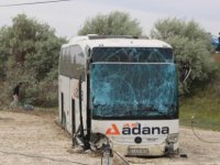 İncesu'da Yoldan çıkan yolcu otobüsü tarlaya girdi: 4 yaralı