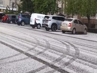 Kayseri'de dolu ve sağanak etkili oldu