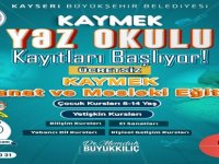 Kayseri Büyükşehir, Kaymek Yaz Kursları İçin Kayıtları Başlatıyor