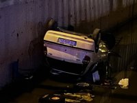 Kayseri'de otomobil, sulama kanalına uçtu: 1 yaralı