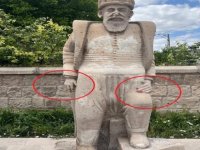 Mimar Sinan'ın doğup büyüdüğü mahallede heykeline zarar verildi