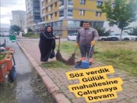 Gülük Mahalle Muhtarı Çevreyi Temizledi