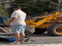 Develi'de Dur ihtarından kaçan motosikletli iş makinesine çarptı: 1 ölü