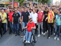 Kayserispor taraftarından Galatasaray maçı öncesi kortej