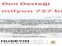 Üreticinin beklediği müjdeyi Ak Parti İl Başkanı Okandan verdi!