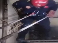 Kayseri’de havalandırma boşluğuna düşen Tofu kurtarıldı