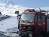 Erciyes Kayak Merkezi’nde itfaiye ekipleri 7/24 görevde