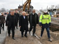 Başkan Büyükkılıç, Kartal Kavşağı alt yapı çalışmalarını inceledi