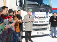 MELİKGAZİ’NİN YARDIM TIRI DUALARLA GAZZE’YE UĞURLANDI