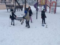 Develi’de kar yağışı etkili oldu