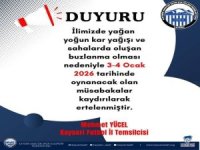 Amatör maçlara ‘kar’ engeli