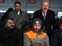 BAŞKAN PALANCIOĞLU, GÜNE SAHA ÇALIŞANLARIYLA BİR ARAYA GELEREK BAŞLADI