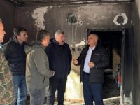 Başkan Öztürk’ten yangın çıkan evde inceleme