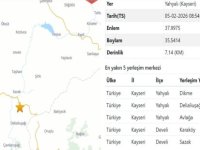 Yahyalı’da bir günde 4 deprem