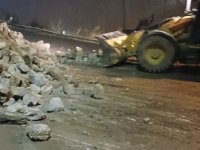 Bünyan’da yağış sonrası heyelan meydana geldi