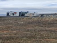 Kayseri’de akaryakıt yüklü tanker devrildi: 1 yaralı